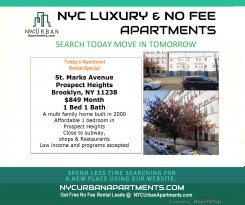 Apartment offered in Brooklyn New York United States for $849 p/m