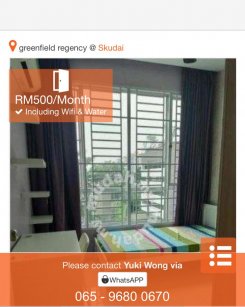 Apartment offered in 81200 Johor Malaysia for RM500 p/m