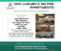 Apartment offered in Brooklyn New York United States for $975 p/m