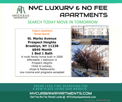 Apartment in New York Brooklyn for $849 per month